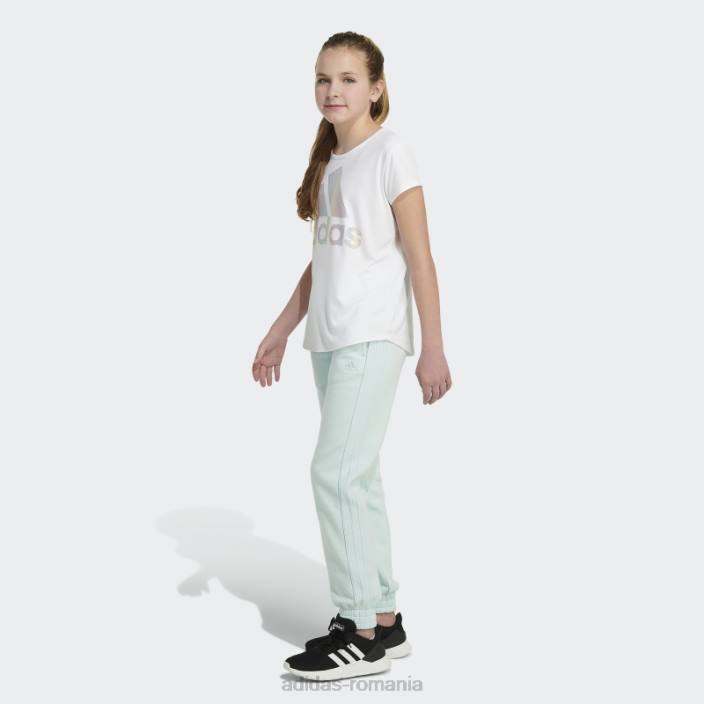 Adidas Pantaloni de jogging fleece cu 3 dungi albastri copii albastru 2JBN12056
