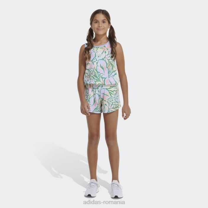 Adidas bluza albastru cu imprimeu peste tot, bluza bluza adidas copii zori albastre 2JBN12111