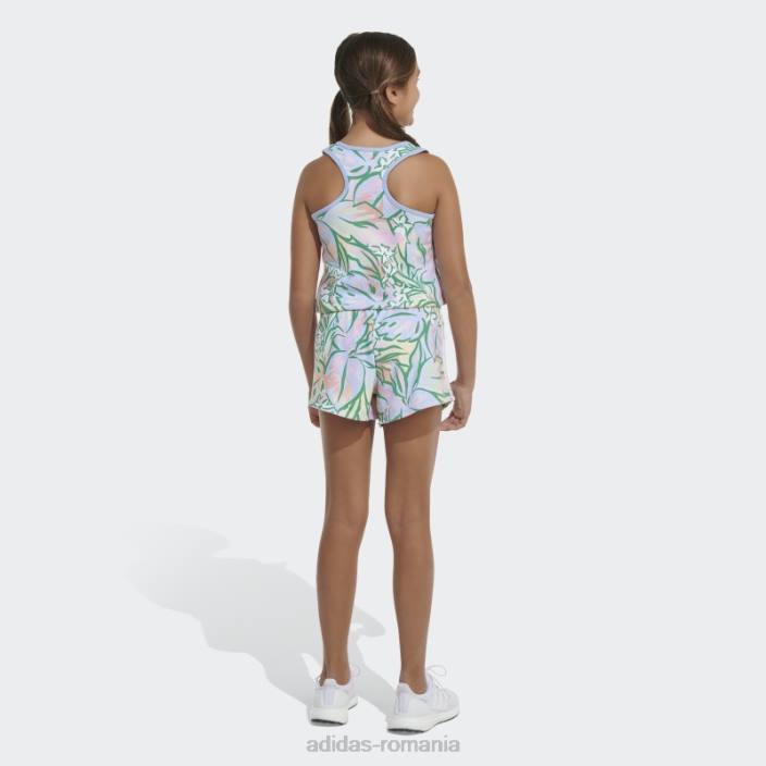 Adidas bluza albastru cu imprimeu peste tot, bluza bluza adidas copii zori albastre 2JBN12111