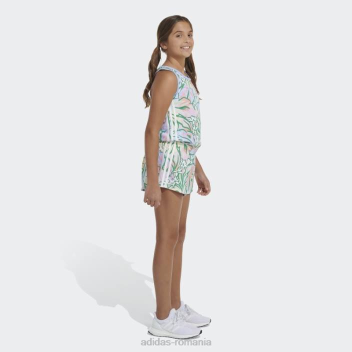 Adidas bluza albastru cu imprimeu peste tot, bluza bluza adidas copii zori albastre 2JBN12111