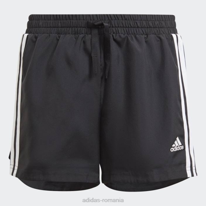 Adidas conceput pentru a muta pantaloni scurți cu 3 dungi negre copii alb negru 2JBN12071