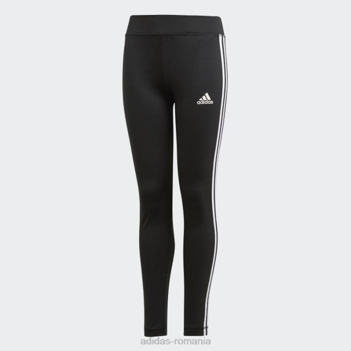 Adidas echipament de antrenament negru colanti 3 dungi adidas copii alb negru 2JBN12057