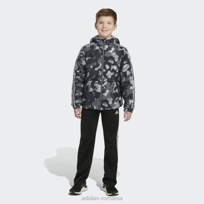 Adidas geacă pufă cu imprimeu camo negru adidas copii negru 2JBN11580