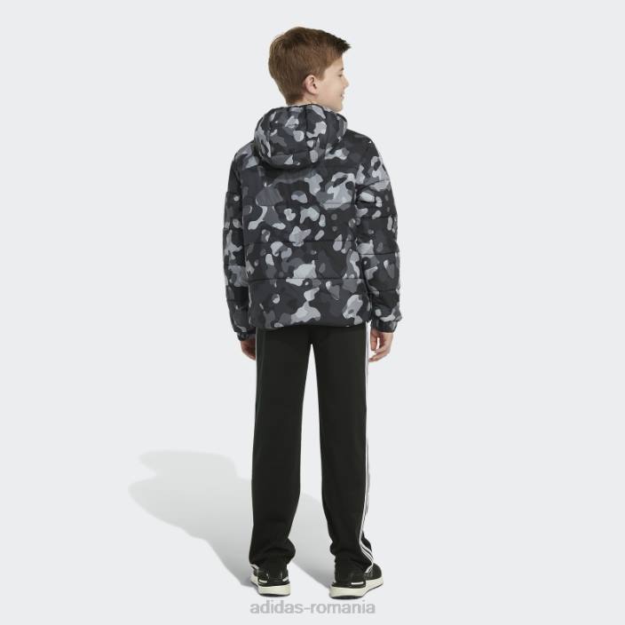 Adidas geacă pufă cu imprimeu camo negru adidas copii negru 2JBN11580