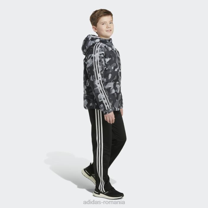 Adidas geacă pufă cu imprimeu camo negru adidas copii negru 2JBN11580