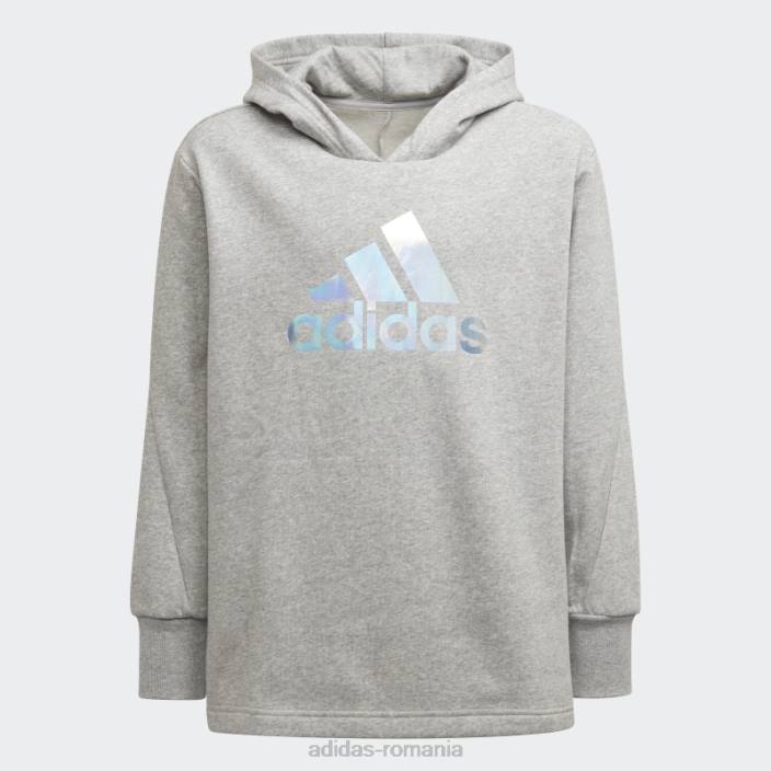 Adidas hanorac dance cu imprimeu metalic gri mediu copii gri mediu 2JBN12169