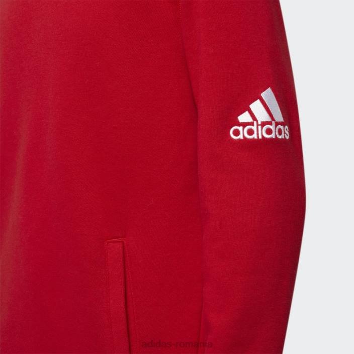 Adidas hanorac fleece roșu copii roșu 2JBN12032