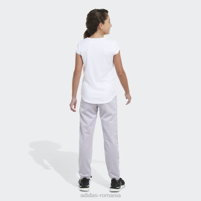 Adidas imprimeu pantaloni de jogging din tricot cu 3 dungi tentă violet copii tentă violet 2JBN12109