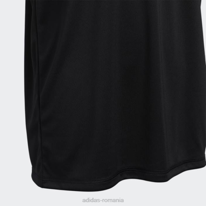 Adidas insigna neagră Climalite a tricouului sport copii negru 2JBN11819