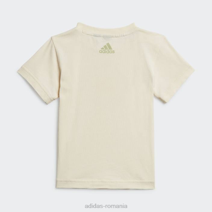 Adidas set de bumbac organic creste pozitivitate alb copii alb/var 2JBN12013