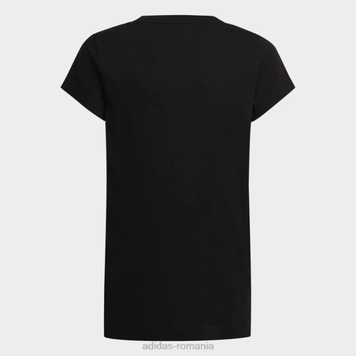 Adidas tricou negru cu imprimeu metalic de dans copii negru 2JBN12166