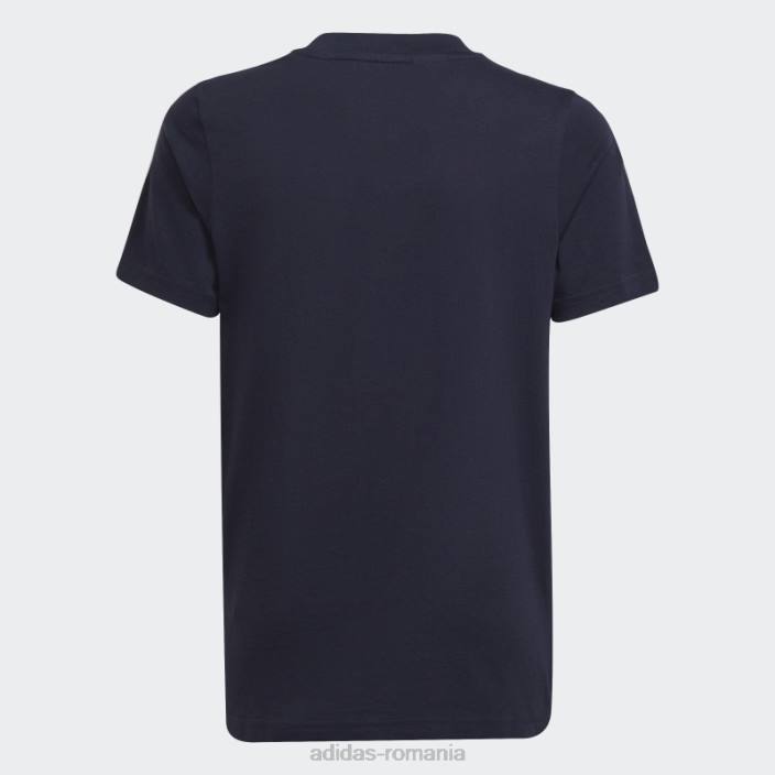 Adidas cerneală pentru tricouri cu 3 dungi copii cerneală/alb 2JBN3804