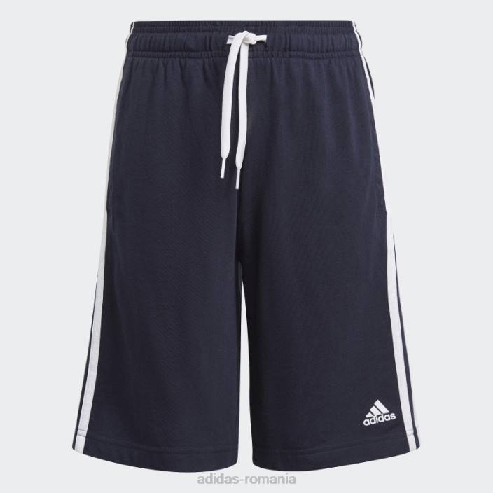 Adidas esențiale pantaloni scurți cu 3 dungi cerneală copii cerneală/alb 2JBN3432
