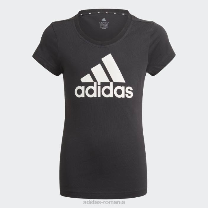 Adidas essentials tee negru fashion copii alb negru 2JBN3477