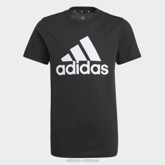 Adidas tricou negru essentials copii alb negru 2JBN3802