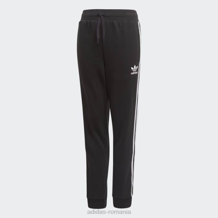 Adidas Pantaloni 3 dungi negri adidas copii alb negru 2JBN3360