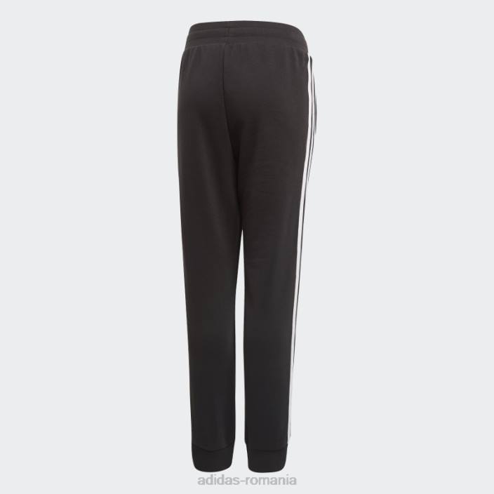Adidas Pantaloni 3 dungi negri adidas copii alb negru 2JBN3360