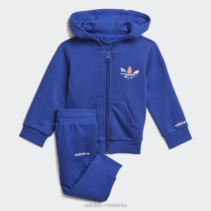 Adidas Set de hanorace adicolor cu fermoar, albastru îndrăzneț copii albastru îndrăzneț 2JBN19034