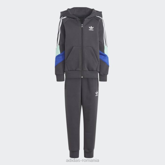 Adidas Set de hanorace carbon rekive cu fermoar complet fierbinte copii carbon 2JBN11703