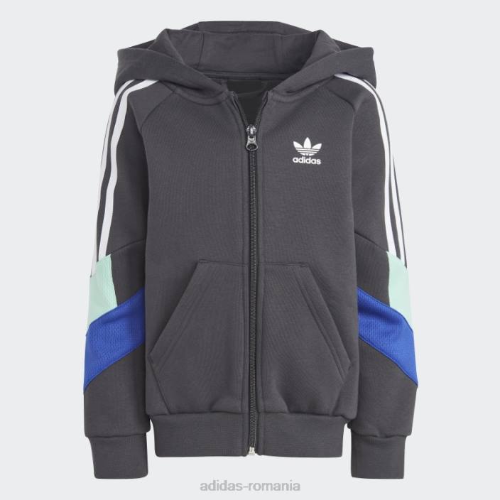 Adidas Set de hanorace carbon rekive cu fermoar complet fierbinte copii carbon 2JBN11703