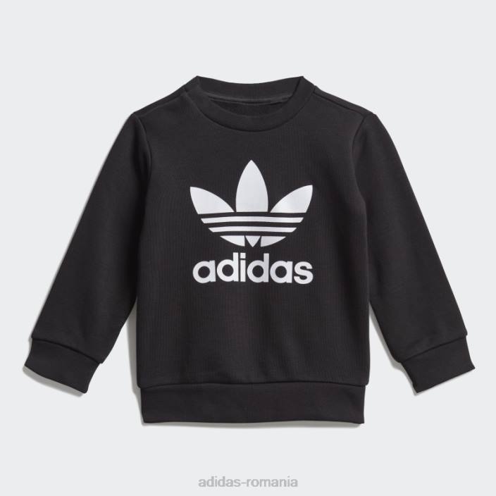 Adidas Set hanorac negru pentru echipaj adidas copii alb negru 2JBN3381