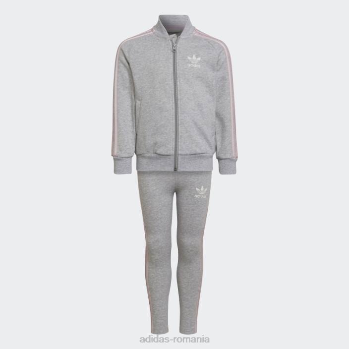 Adidas Trening gri-deschis, negru, cu 3 dungi copii gri-deschis erica/alb 2JBN3490