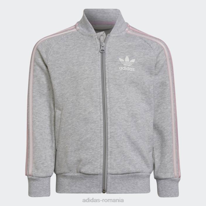 Adidas Trening gri-deschis, negru, cu 3 dungi copii gri-deschis erica/alb 2JBN3490