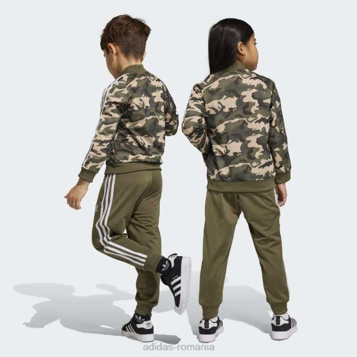 Adidas bej camo sst set adidas copii bej/multicolor 2JBN19041