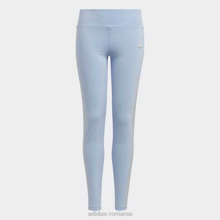 Adidas colanți cu talie înaltă cu imprimeu grafic albastru copii zori albastre 2JBN12070
