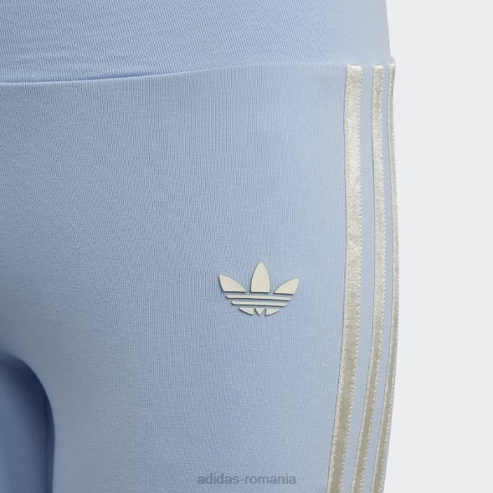 Adidas colanți cu talie înaltă cu imprimeu grafic albastru copii zori albastre 2JBN12070