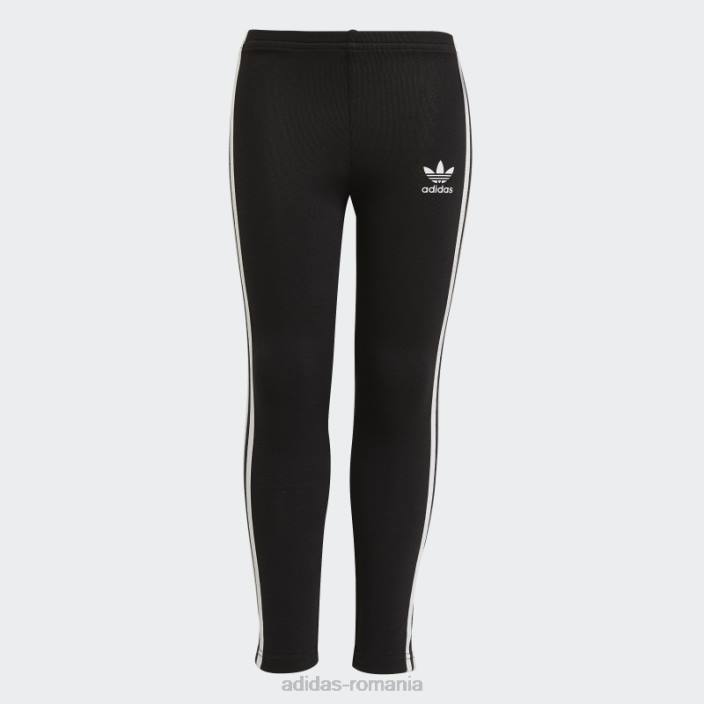Adidas colanti adicolor albi copii alb negru 2JBN12091