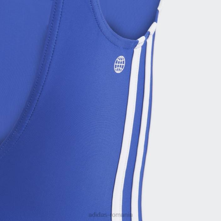 Adidas costum de baie adidas originals adicolor 3 dungi copii albastru alb 2JBN19143