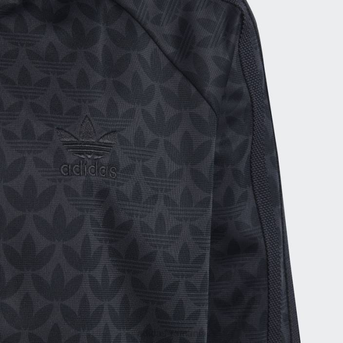 Adidas costum de sport cu imprimeu monogram carbon copii carbon/negru 2JBN11876