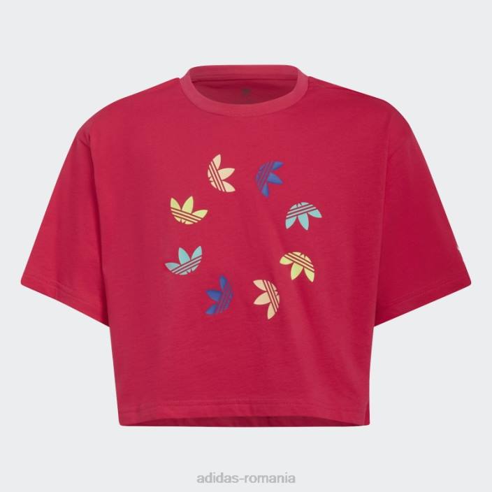 Adidas crop top adicolor roz îndrăzneț copii roz indraznet 2JBN19235