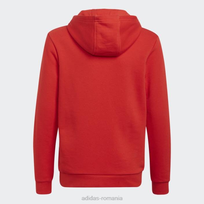 Adidas hanoraș alb trefoil fashion copii rosu alb 2JBN18853