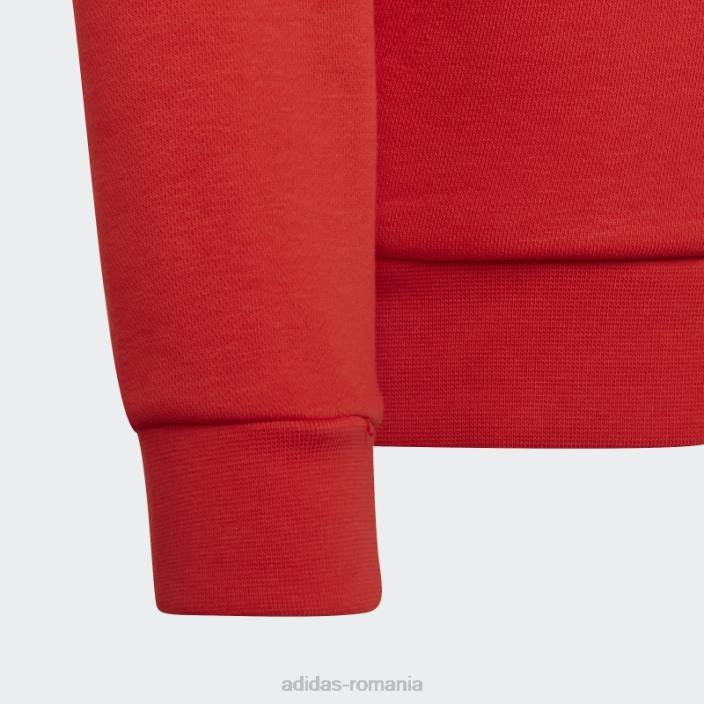 Adidas hanoraș alb trefoil fashion copii rosu alb 2JBN18853