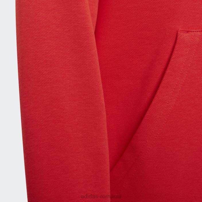 Adidas hanoraș alb trefoil fashion copii rosu alb 2JBN18853