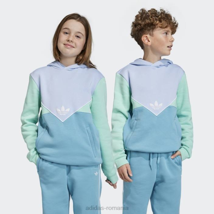 Adidas hanorac adicolor albastru copii albastru zori/verde/albastru 2JBN18423