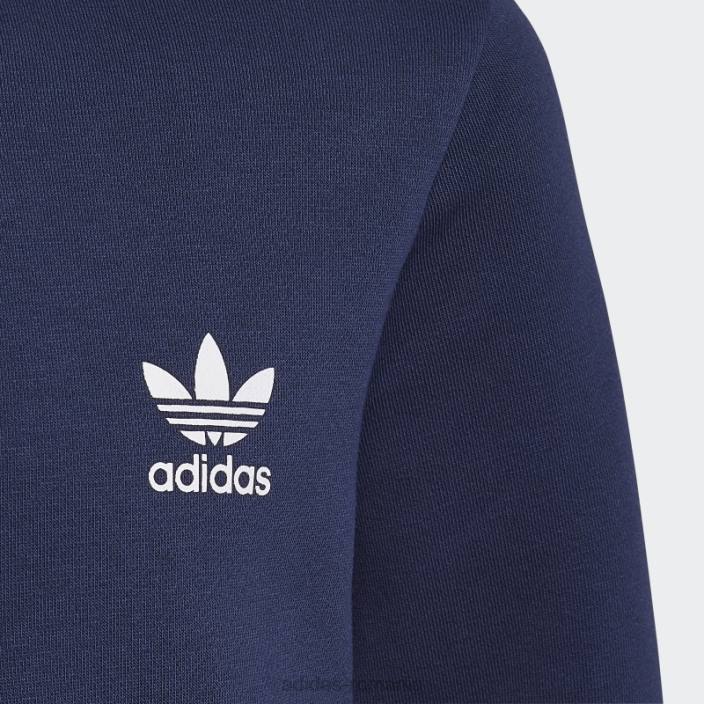 Adidas hanorac adicolor cu jumătate de fermoar noapte indigo adidas copii indigo de noapte 2JBN18468