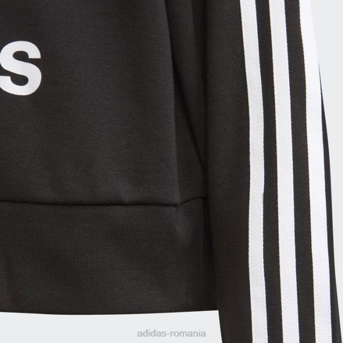 Adidas hanorac negru adicolor cropped copii alb negru 2JBN18473