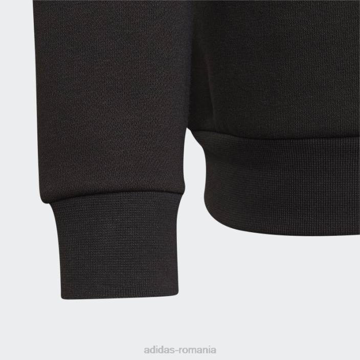Adidas hanorac negru adicolor cu jumătate de fermoar adidas copii negru 2JBN18525