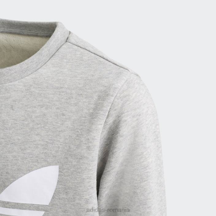 Adidas hanorac trefoil crew gri mediu adidas copii gri mediu 2JBN11886