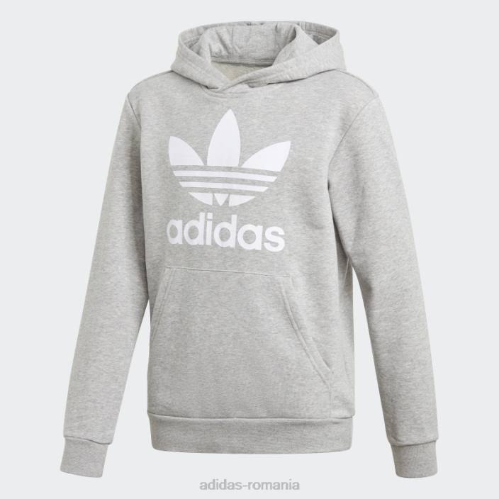 Adidas hanorac trefoil gri mediu adidas copii gri mediu/alb 2JBN11610