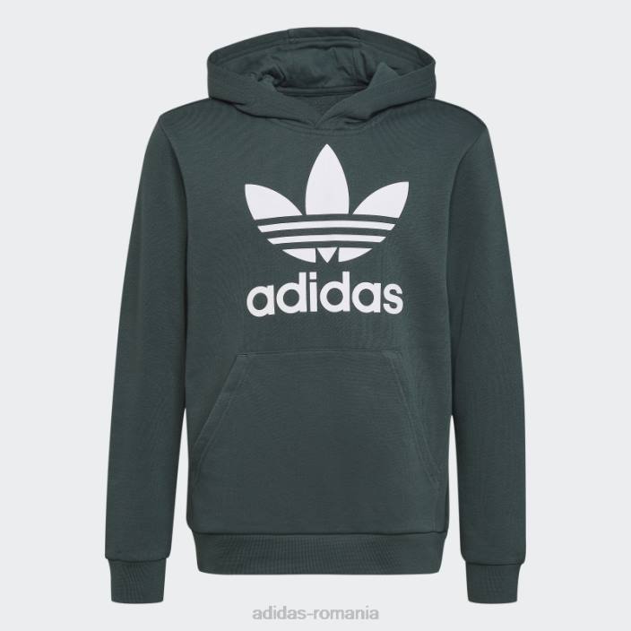 Adidas hanorac trefoil verde mineral copii verde mineral 2JBN11974