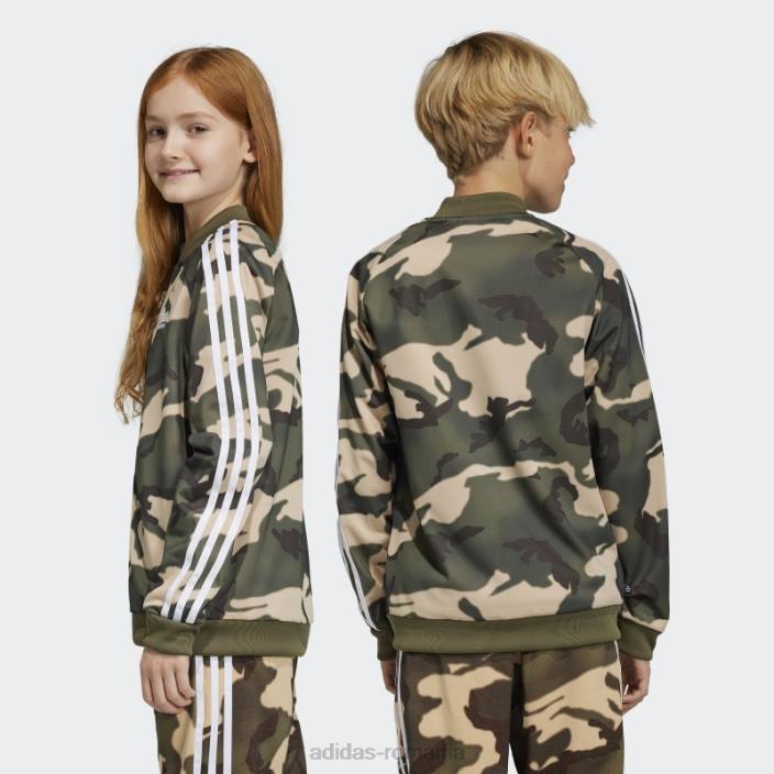 Adidas jachetă de sport camo sst bej copii bej/multicolor 2JBN11828