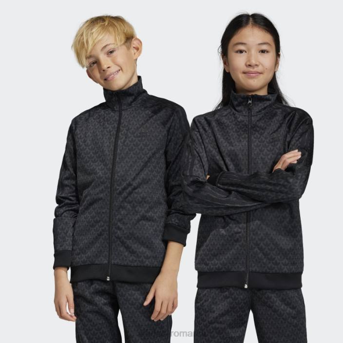 Adidas jachetă de sport monogram carbon adidas copii carbon/negru 2JBN11760