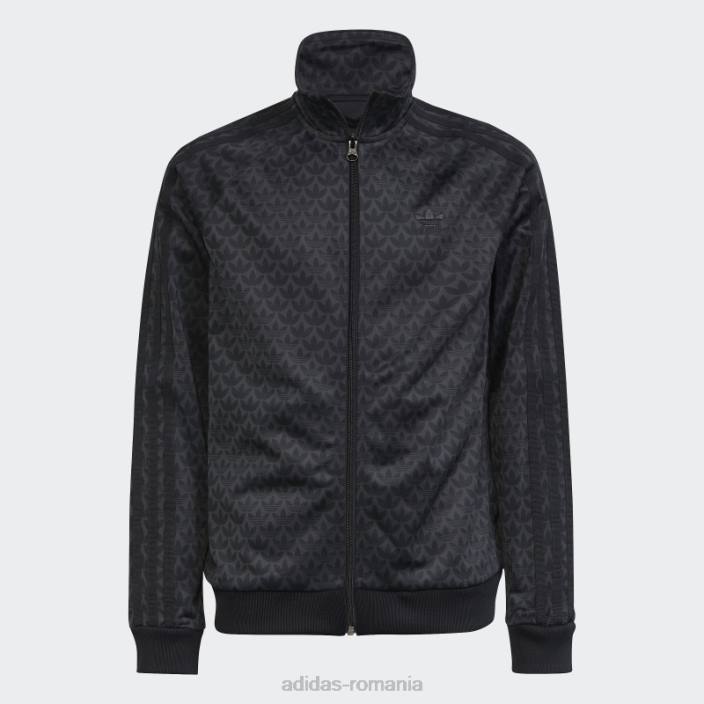 Adidas jachetă de sport monogram carbon adidas copii carbon/negru 2JBN11760