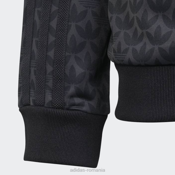 Adidas jachetă de sport monogram carbon adidas copii carbon/negru 2JBN11760