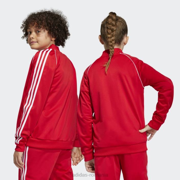 Adidas jachetă de sport scarlet adicolor sst copii stacojiu 2JBN11596