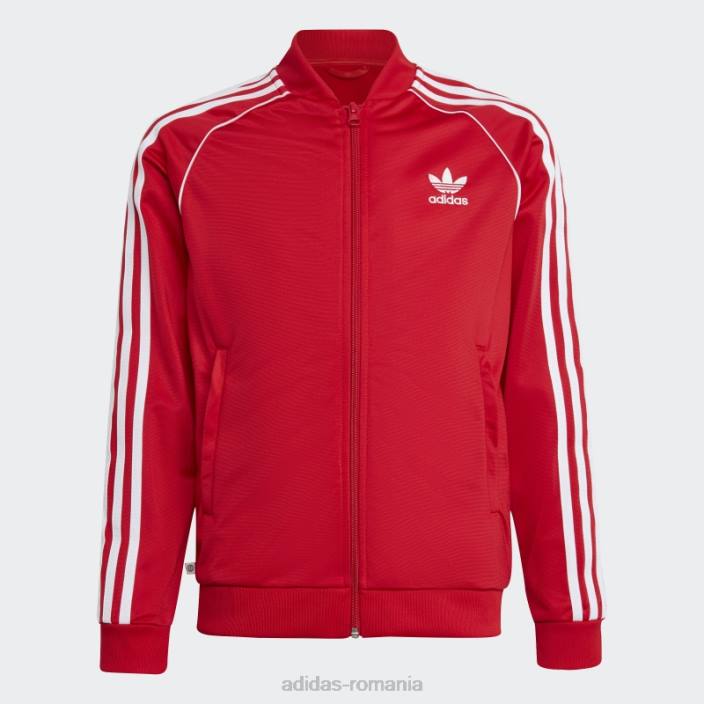Adidas jachetă de sport scarlet adicolor sst copii stacojiu 2JBN11596
